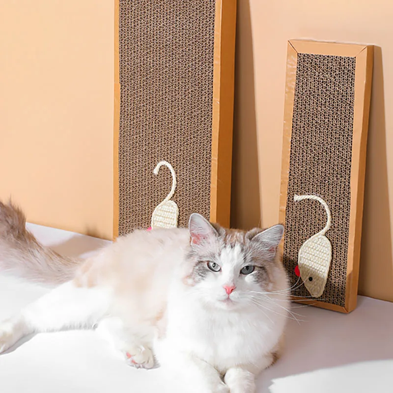 

Scratch Pet חתולים Board Accessories Claw Supplies Corrugated Furniture Cardboard אבזרים Protector Scrapers Kitten Cat Cat Mat