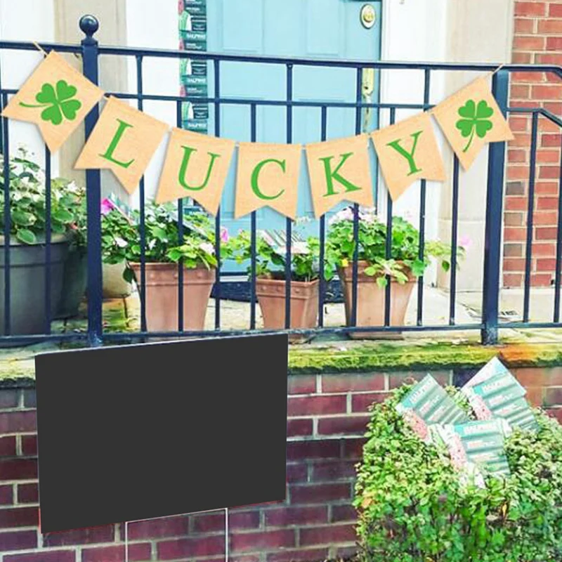 3-х шт. баннер ко Дню Святого Патрика гирлянда из трилистника счастливый зеленый