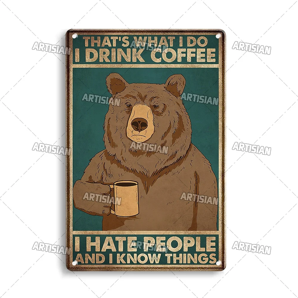 

Металлический знак Artisian Coffee Собака Кошка