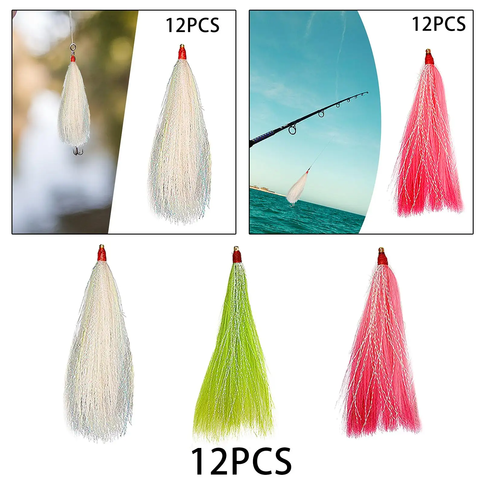 12 шт. рыболовные тизеры для морского окуня легкие принадлежности пробка сома