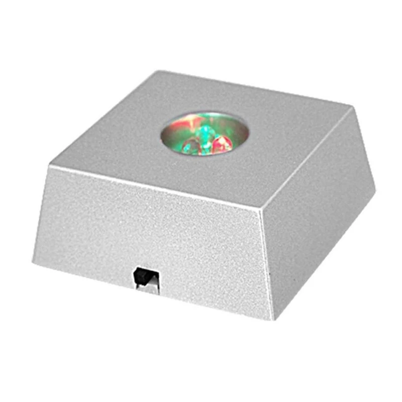 

LED Stone Display Base Colorful Changing Light Crystal Tower Light Home Decoration Figurine Display Stand