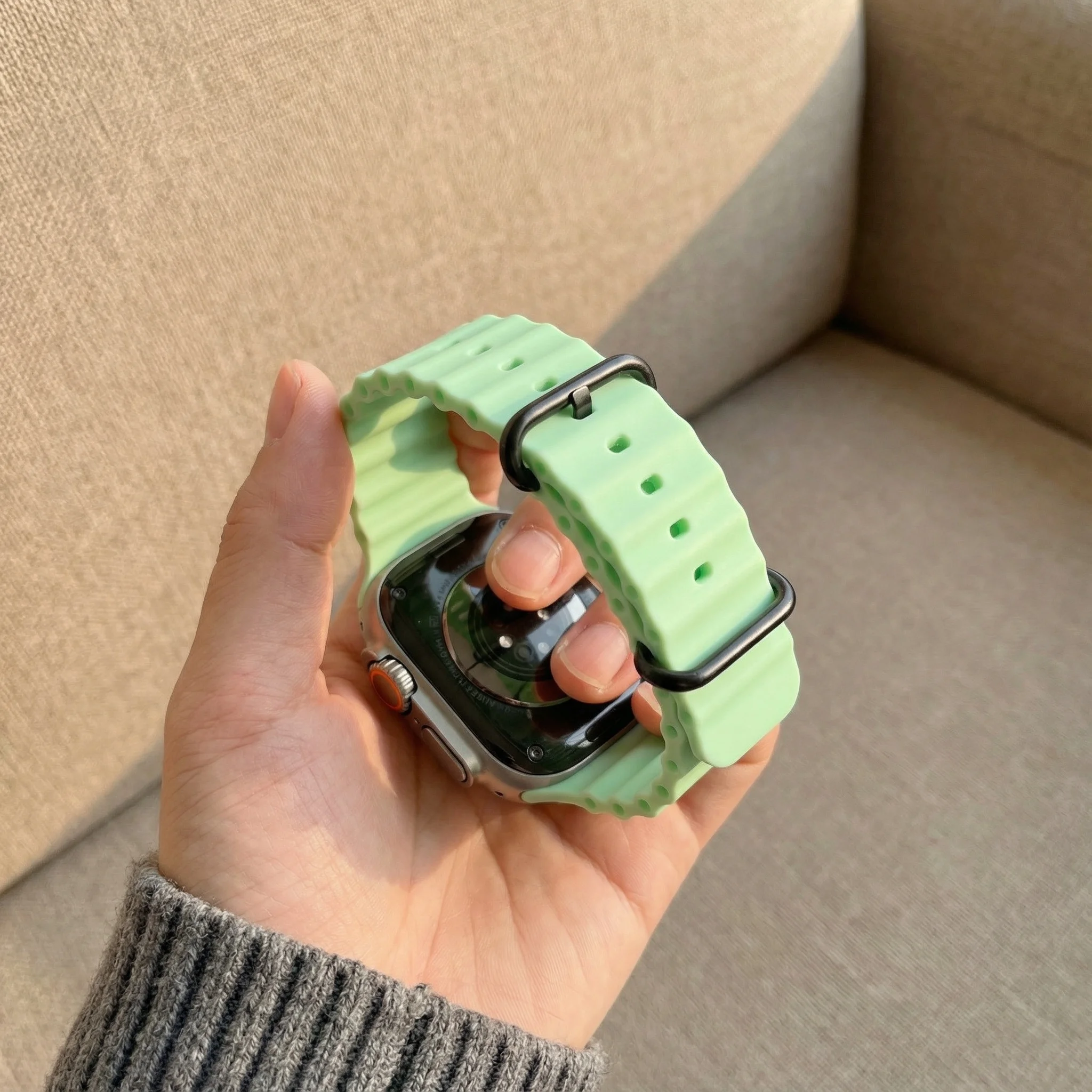Фото Ремешок Ocean Band для Apple Watch Ultra 3, 2-в-1, 49 мм, 45 мм, 46 мм, 42 мм, 44 мм, 40 мм, силиконовый спортивный браслет для серий 11, 10, 9, 7, 8, 6, 5, SE №1