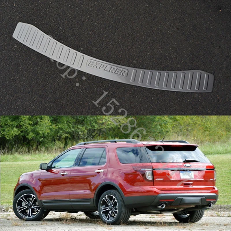 

rear styling for Ford Explorer 2013-2019 Car Accessories Stainless Steel Rear Bumper Protector Sill Trunk Tread Plate Trim