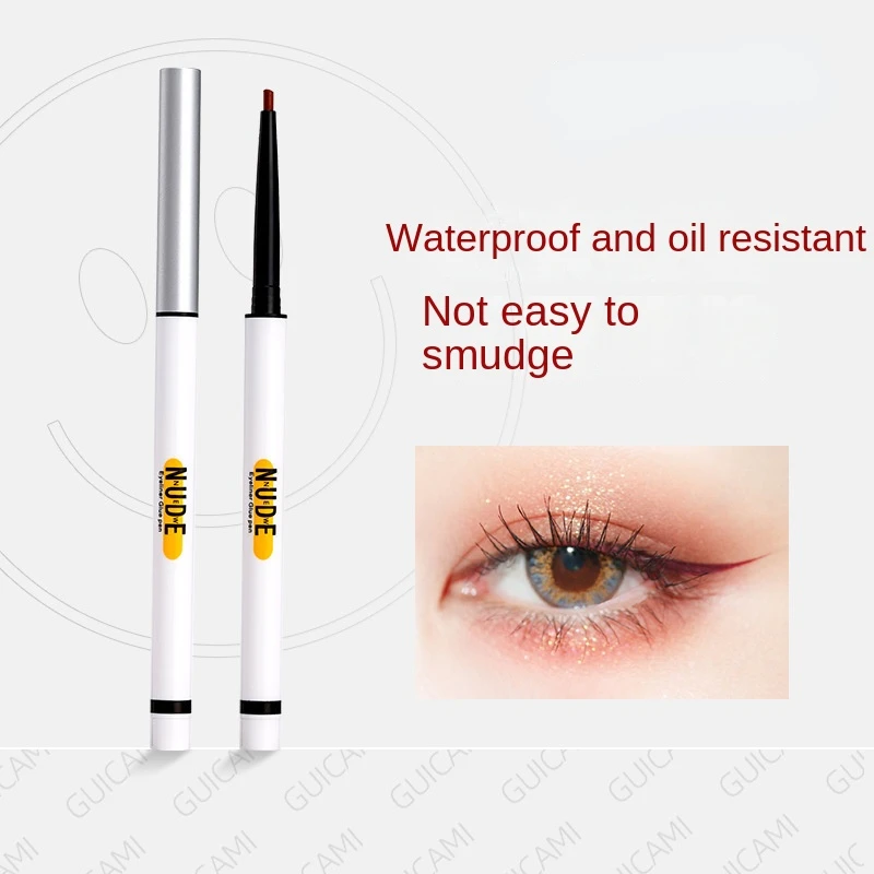 

Liquid Brown Eyeliner Waterproof White Eye Pencil Ultra-fine Long-lasting Beginner Cosmetics Eyeliner Women Eyes Makeup Items