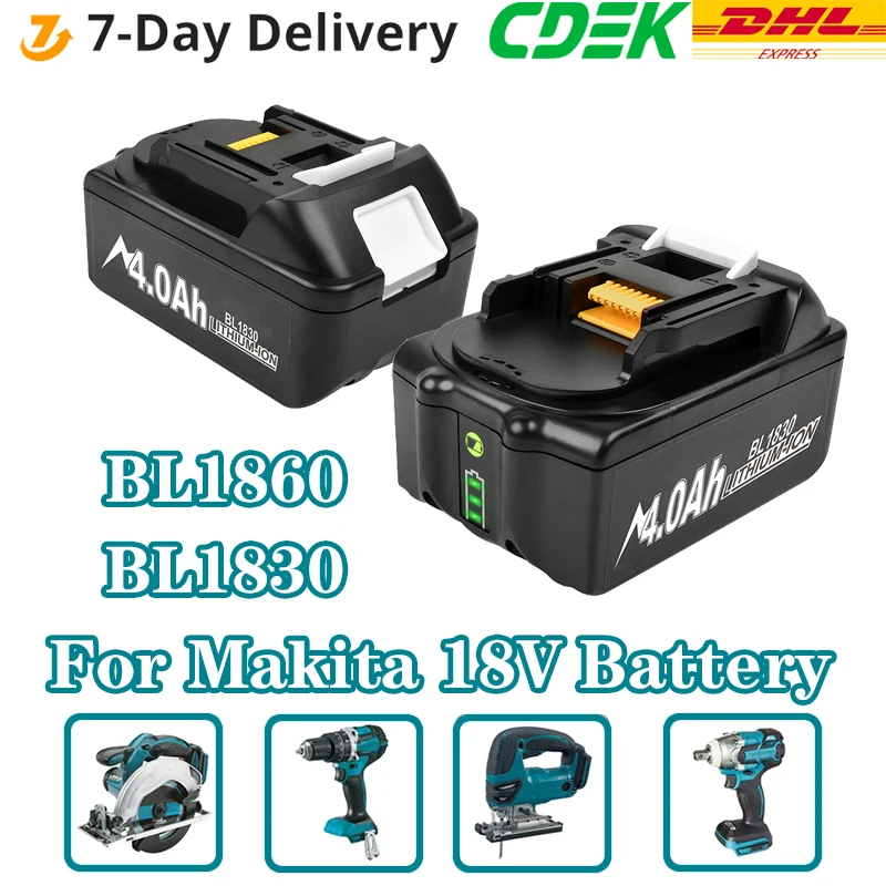 

18V battery for makita bl1850B li-ion 18v 4Ah BL1840B BL1860 BL1890 BL1815 BL1830 BL1835 Cordless Drills Batteries LXT 400