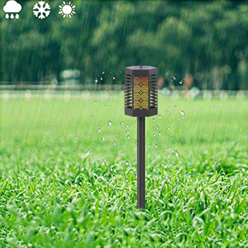 

Solar Bollard Light Led Solar Stick Lights Solar Flame Light Outdoor IP65 Waterproof LED Garden Torch Lamp for Yard Garden