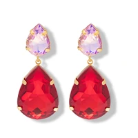 miyouke earrings 2022 korean style fashion jewelry exaggerated crystal drop earrings handmade gold plated water drop stud earrin