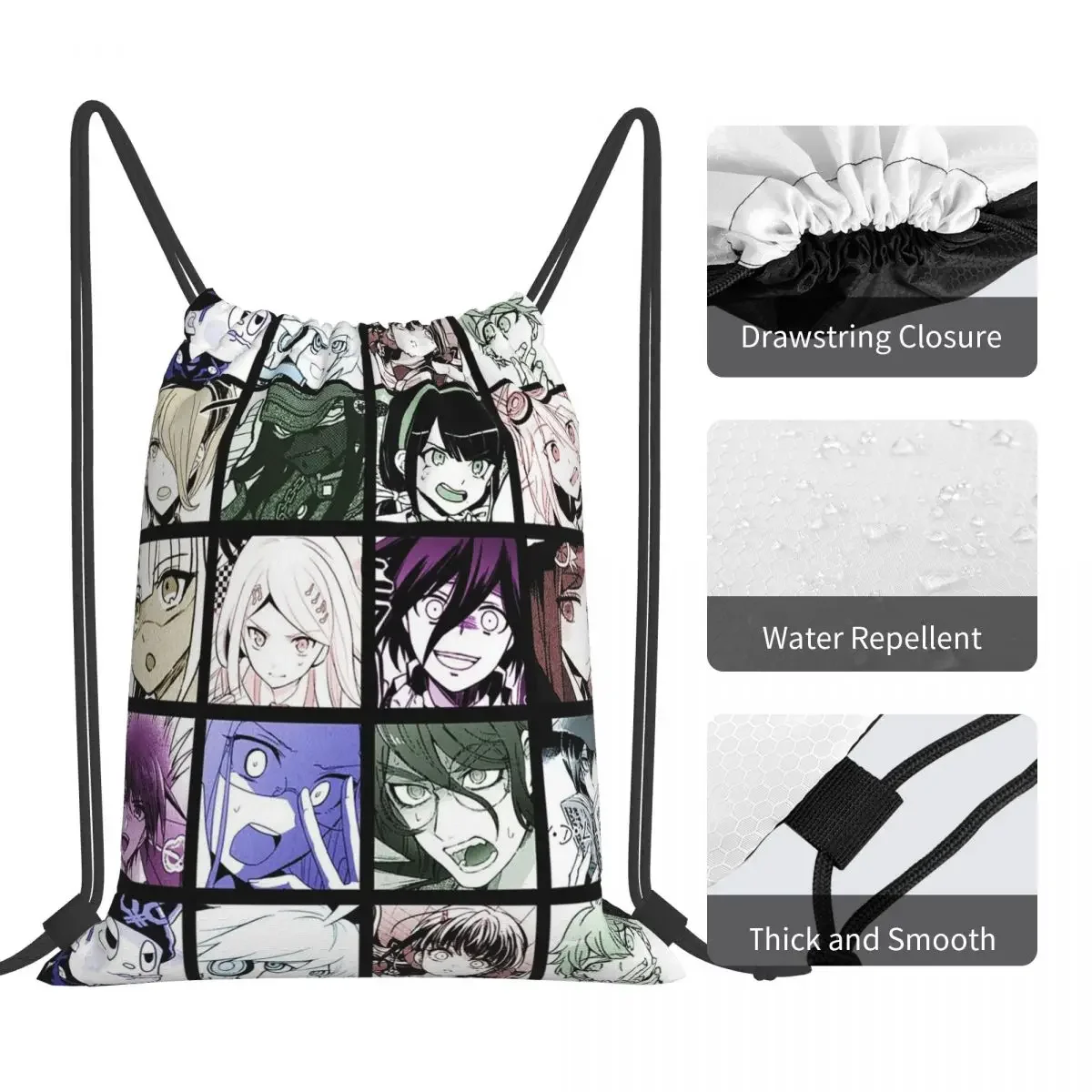 DRV3 манга (цветные) рюкзаки сумки на шнурке сумка с карманами спортивная для книг