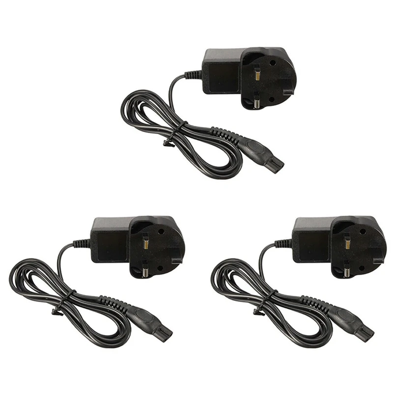 

3X Power Charger Cord Adapter For Shaver Hq8505 Hq7380 Hq8500 (Uk Plug)