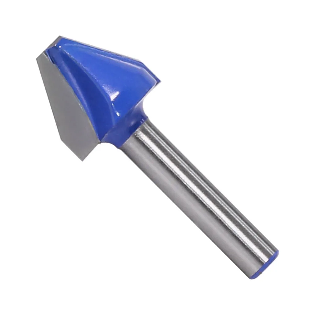 

Flat Head Router Bit High Strength Milling Cutter Resistance To Bending V-shaped 60 Degrees Double-edged Design