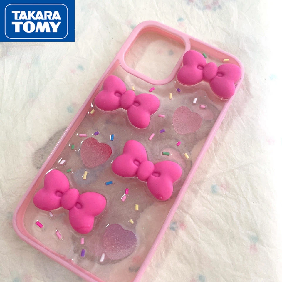 

TAKARA TOMY 2022 New Hello Kitty for IPhone 6S/7/8P/X/XR/XS/XSMAX/11/12Pro/12mini Sticker Personality Epoxy Anti-drop Phone Case