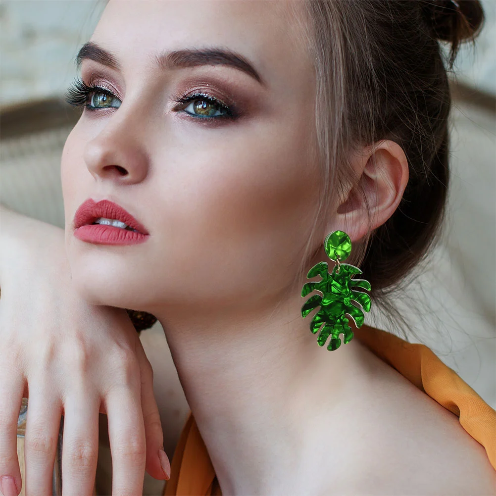 

Earring Teen Earrings Girls Trendy Stud Women Pretty Funky Aesthetic Leaves Delicate Cute