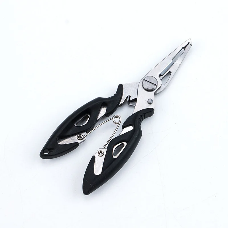 

Stainless Steel Fishing Pliers Fishing Scissors Extended Pliers Bent Nose Pliers Automatic Return Spring Bait Tongs
