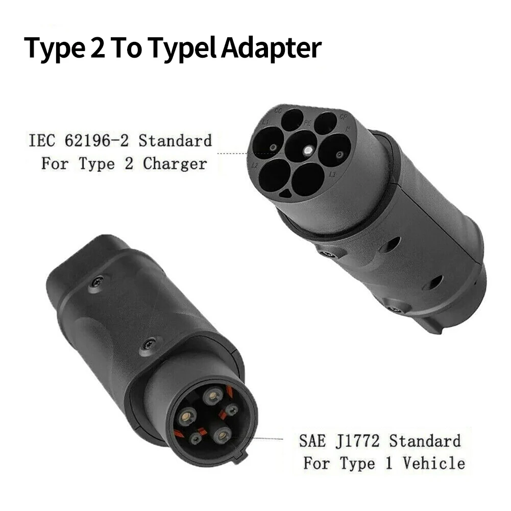 

2022 New Electric Vehicle J1772 EV Charging Connector Type 2 To Type 1 Adapter European Standard To American Standard Adapter