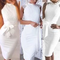 sexy women dress lace hollow backless elegant party chic retro dress white lace dresses plus size 2021 new