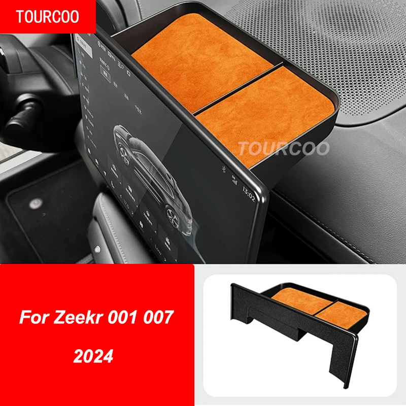 Центральная консоль для Zeekr 001 007 2024 задняя замшевая коробка хранения аксессуары