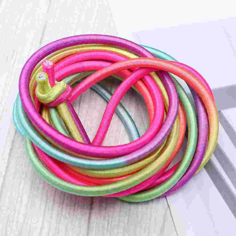 

2pcs Fitness Jump Ropes Skipping Rope Children's Colorful Rubber Band Girls Outdoor Sports Classic Childhood Elastic Band
