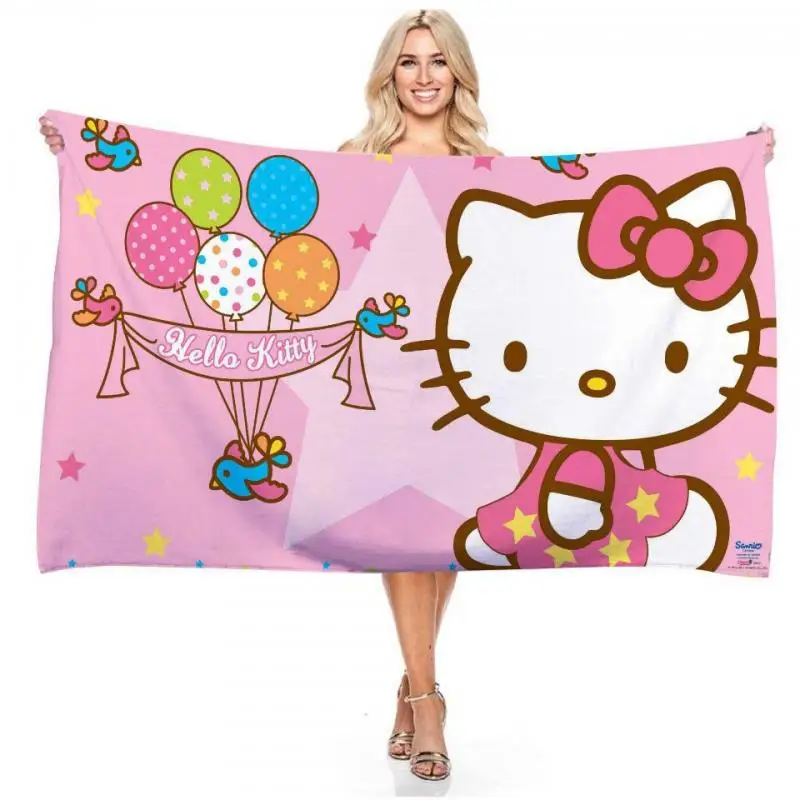 

Sanrioed Blanket Kawaii Hello Kittys Cat Nap Quilt Soft Warm Flannel Anime Cartoon Room Decor Bedding Supplies Christmas Gifts
