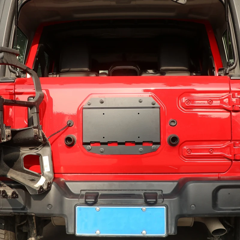 

Держатель заднего номерного знака запасная Автомобильная задняя дверь выхлопная шина для Jeep Wrangler JK JL 2018 2019 Аксессуары для тренировок