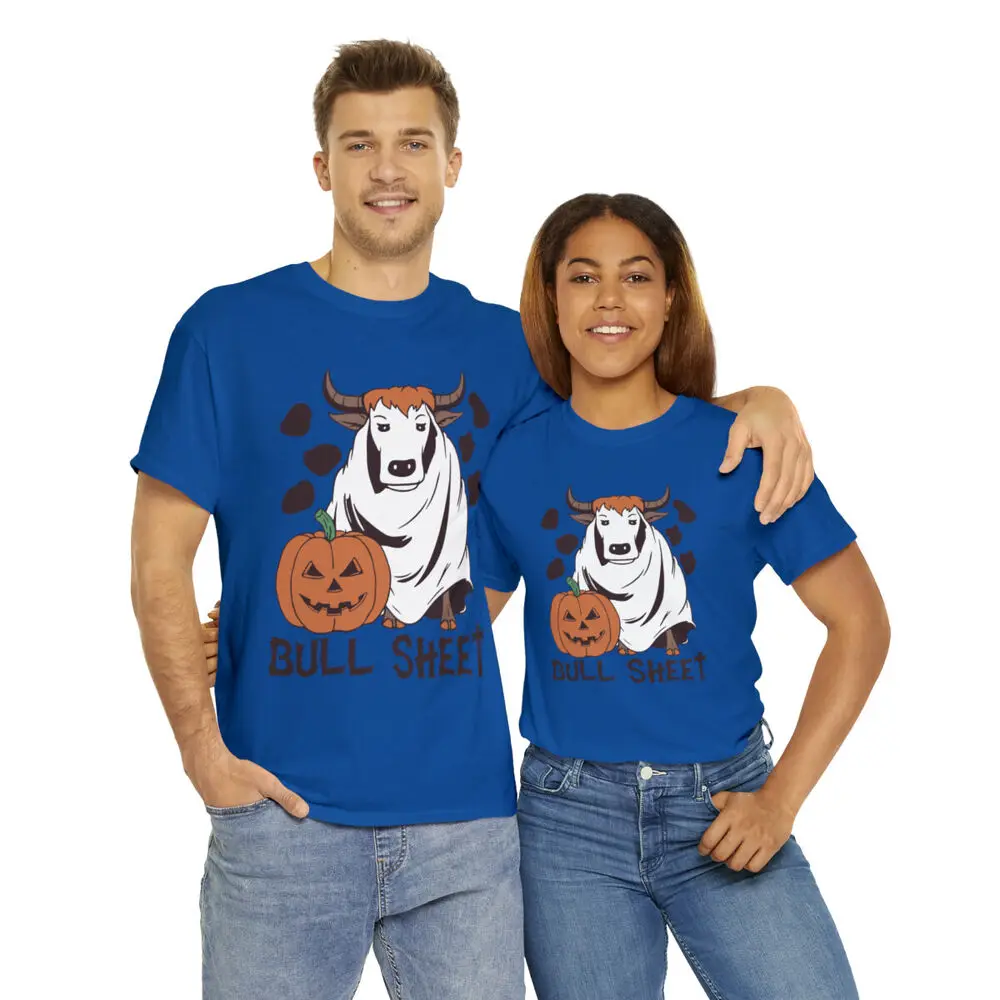 Футболка с рисунком тыквы и быка на Хэллоуин футболки из аниме
