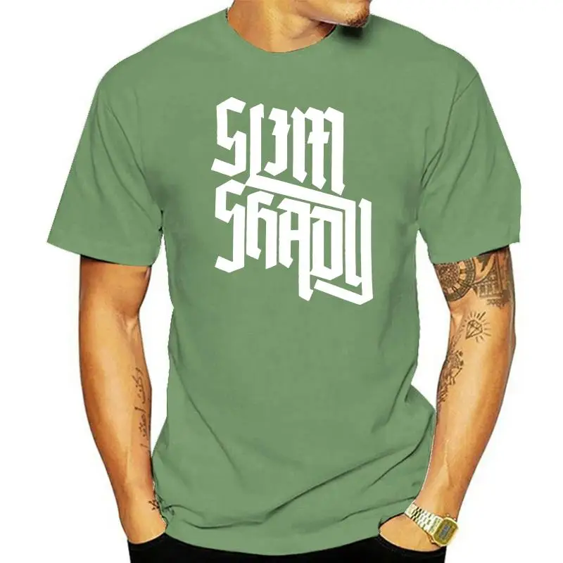

Eminem T Shirt Slim Shady Letter Script Logo Mens Black Funny