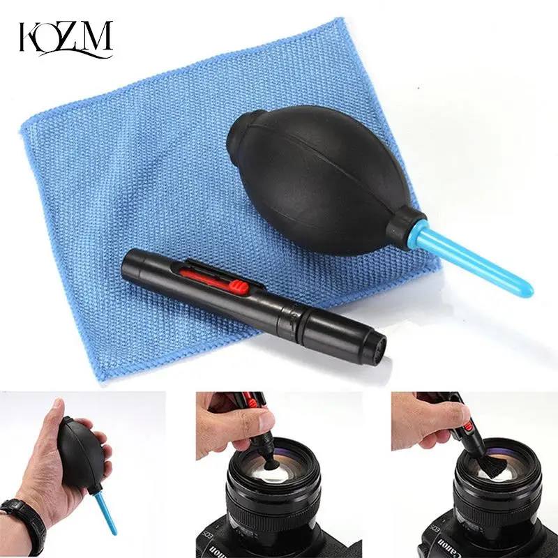 

1SET 3 In 1 Keyboard Clean Kit Cleaning Suit Cloth Camera Cleaner Pen Air Blaster Blower Accessories For Camera Keyboard Phone
