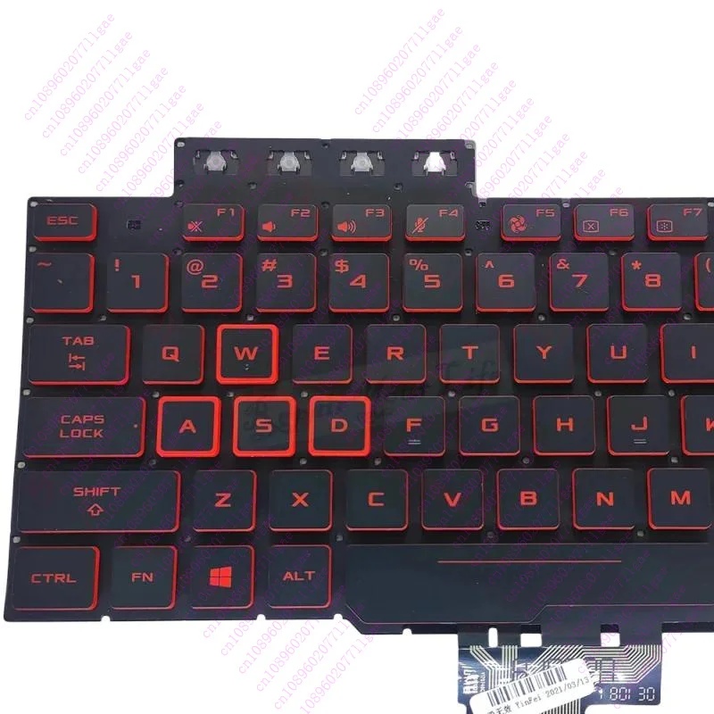 Клавиатура XM с красной подсветкой для ASUS TUF Gaming FX504 FX504GD FX504GE FX504GM FX80 FX80G FX80GE FX80GM FX80GD