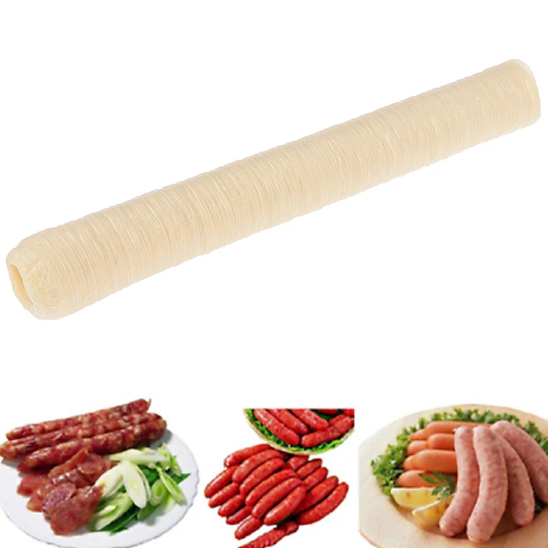 

14m Collagen Sausage Casings Skins 24mm Long Small Breakfast Sausages Tools