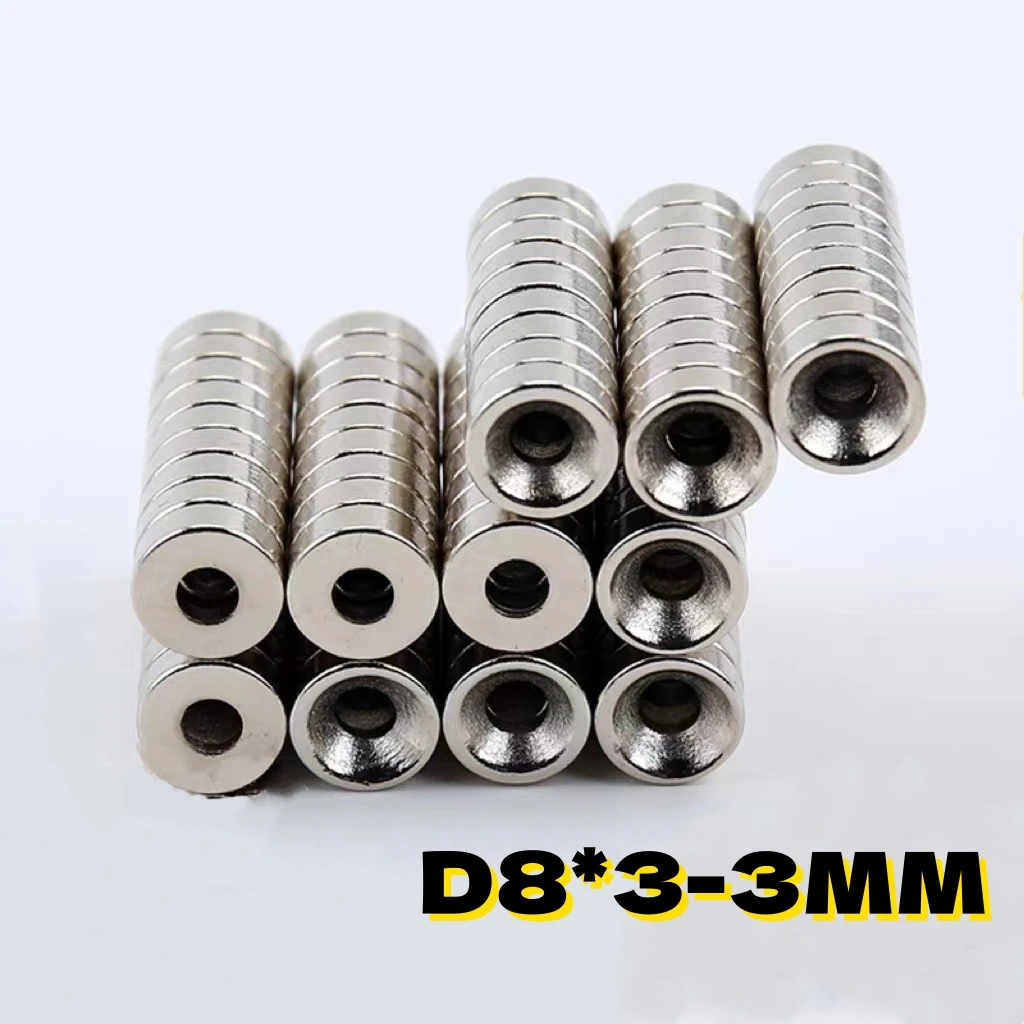 

8*3/4/5-3mm Round Countersunk Ndfeb Magnet Industrial Rare Earth Neodymium Magnetic Materials Countersunk Permanent Ndfeb Magnet