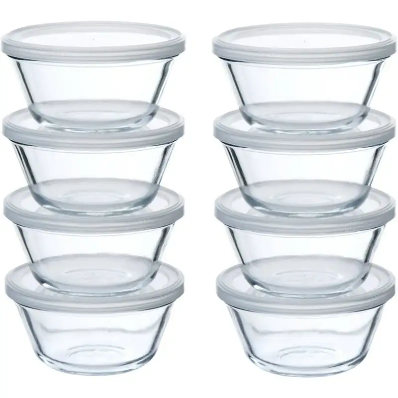 

6oz Custard Cup Set With Lids, (2) 4 Packs Airfryer silicone basket in square cake pan Silicone kitchen accessories Air fryer l