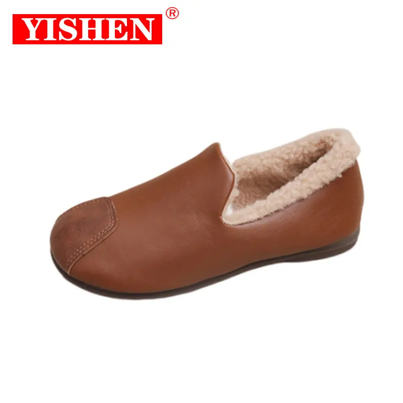 Туфли YISHEN женские на плоской подошве повседневные кожаные легкие модные удобные
