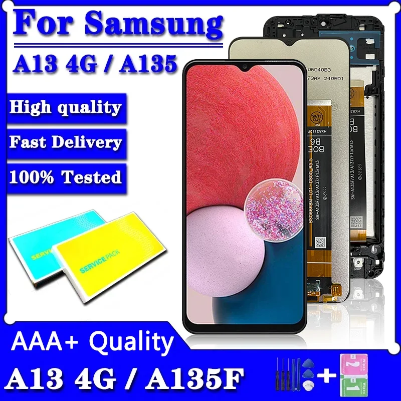 6 &quotAAA для Samsung A13 LTE A135 ЖК-дисплей 4G A135F A135M A135U ЖК-экран сенсорная панель дигитайзер
