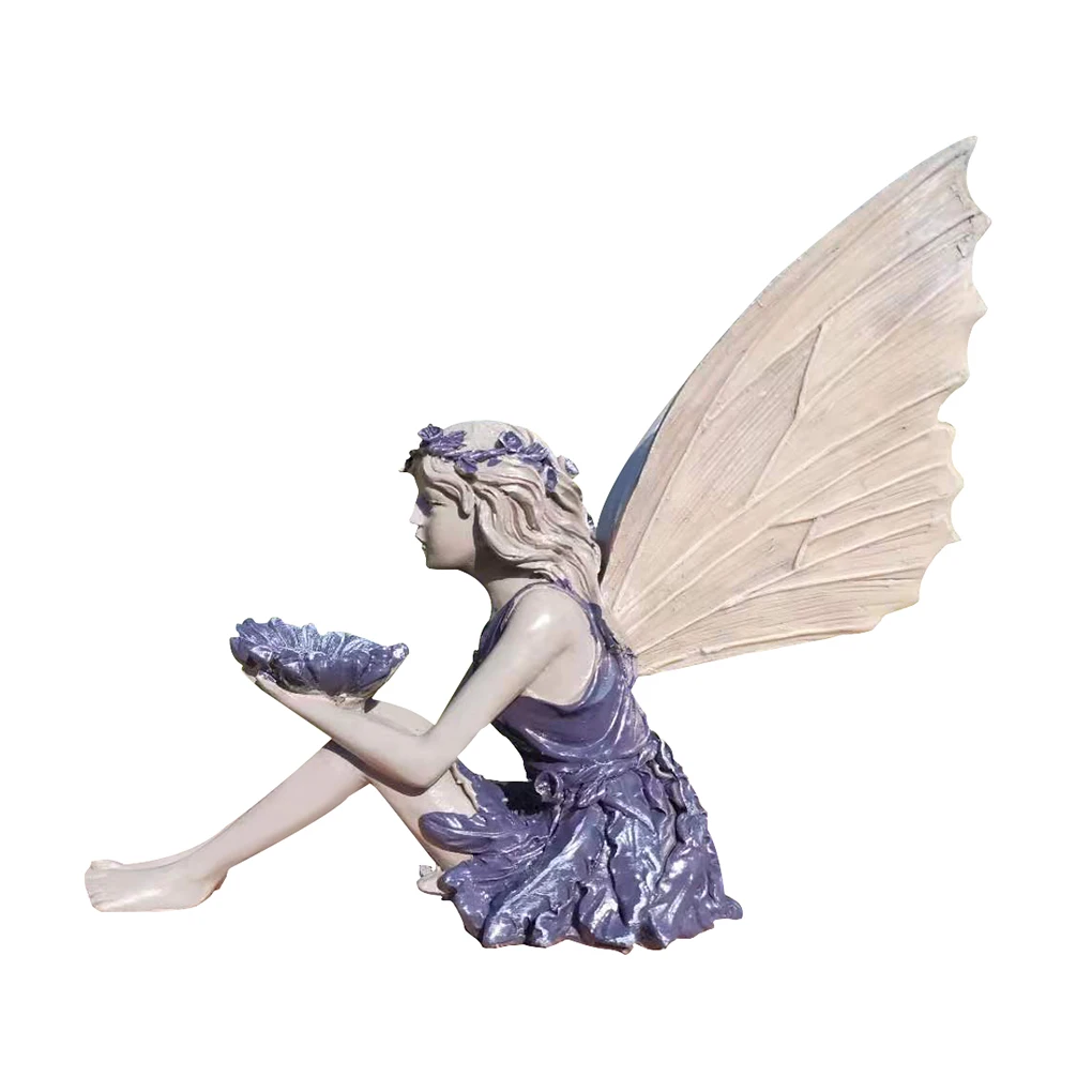

The Sunflower Fairy Statue Beautiful Angel Sculpture Realistic Figure Ornament Stone Garden Yard Art Outdoors Indoor Decoration
