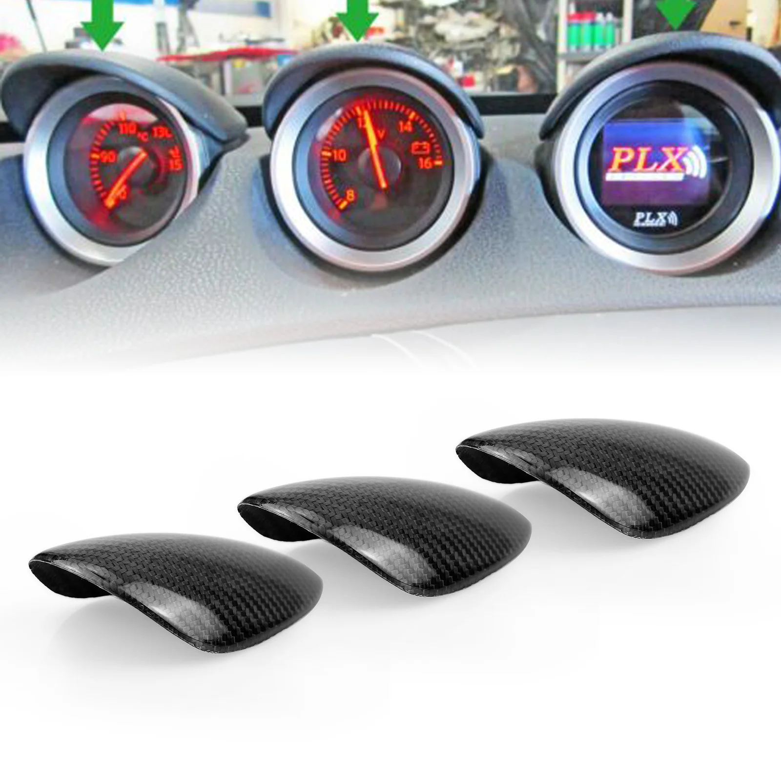 

Dashboard Gauge Pod Cover For NISSAN 370Z Z34 2 Door Coupe 2009-2020 Car Front Center Console Carbon Fiber Dash Board Caps Shell