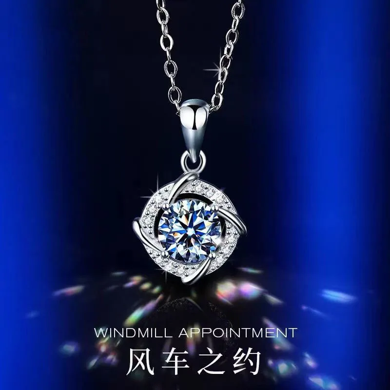 

Windmill Necklace Female High-end Design Pendant Light Luxury Niche Collarbone Chain Holiday Gift Bride Wedding Jewelry