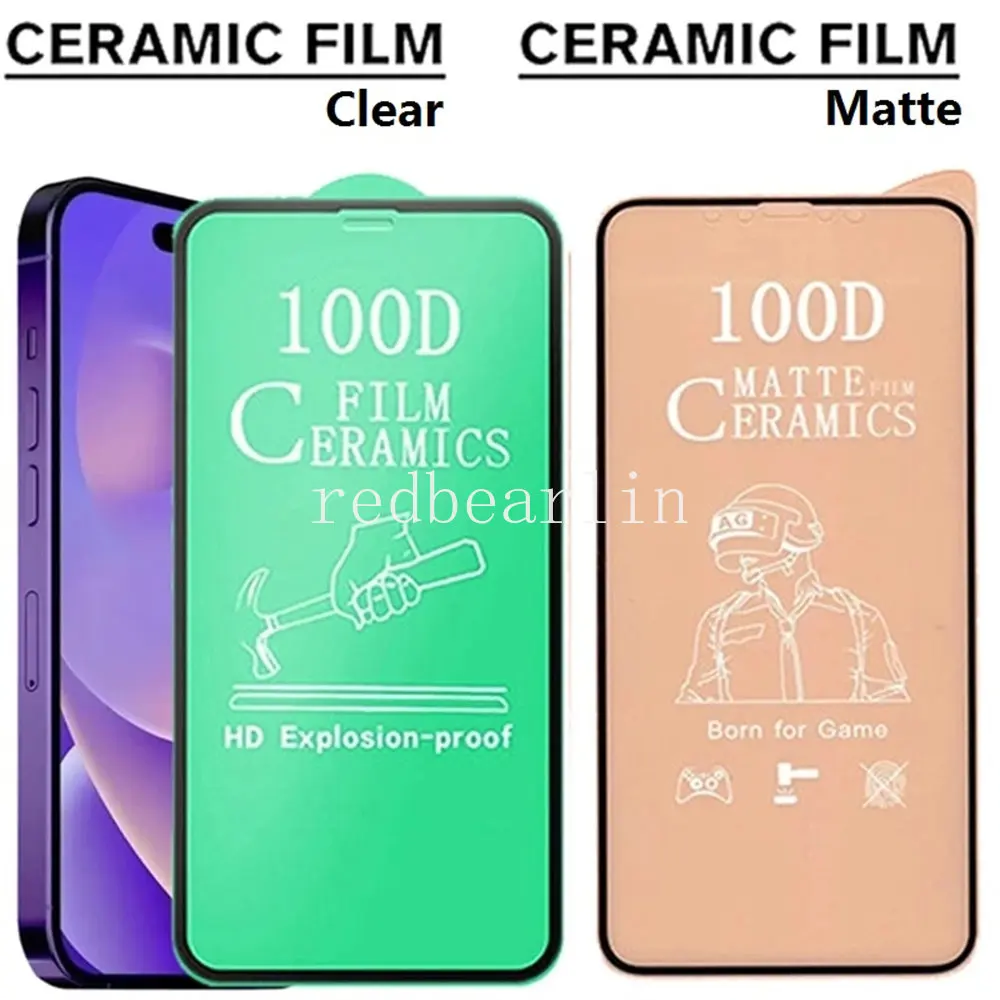 100Pcs 9D Matte Soft Ceramic Protective Film For iPhone 14 13 12 11 Pro Max 6 7 8 plus x xr xs max Full Cover Screen Protector