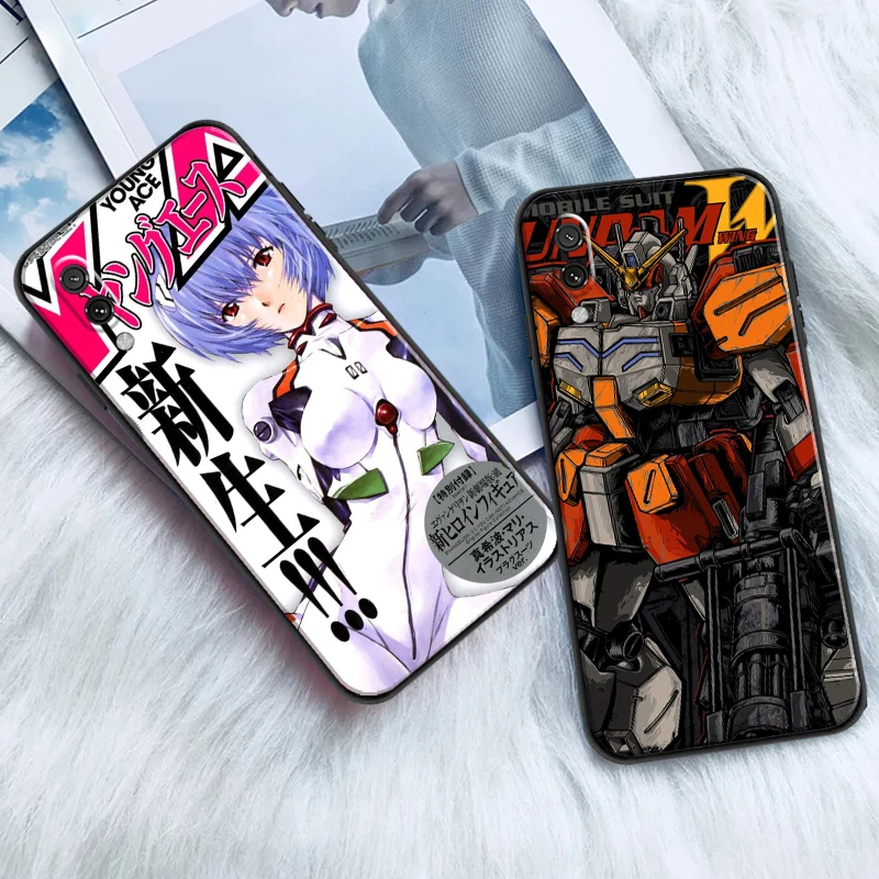 

Anime For Xiaomi Redmi 10 Note 9 10 Pro 5G 9T 10S Phone Case Black Back Funda Carcasa Soft Coque Liquid Silicon