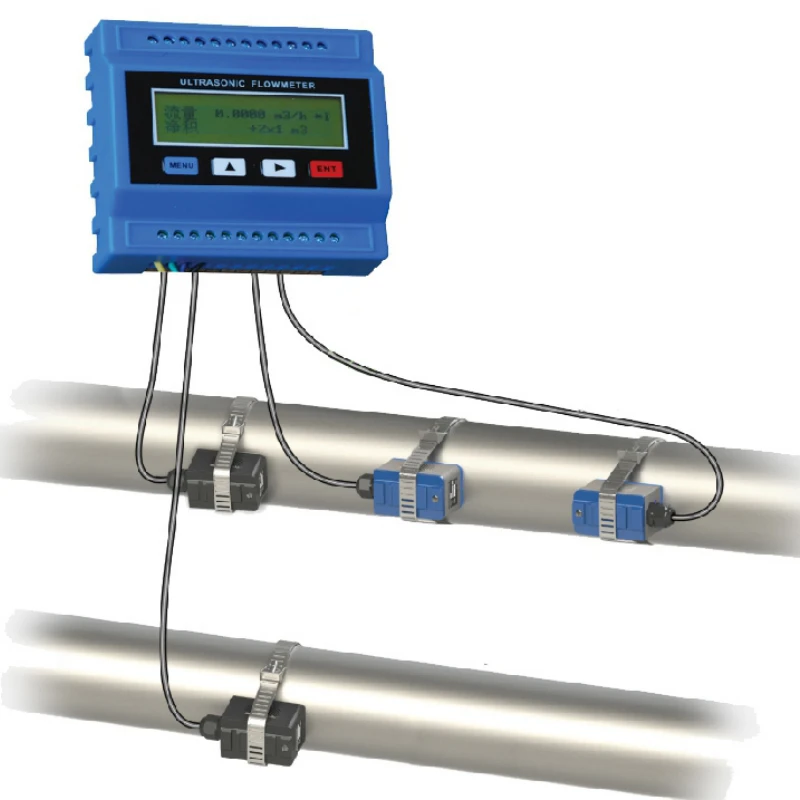 

Wall-mounted ultrasonic flowmeter to use ultrasonic flow sensor