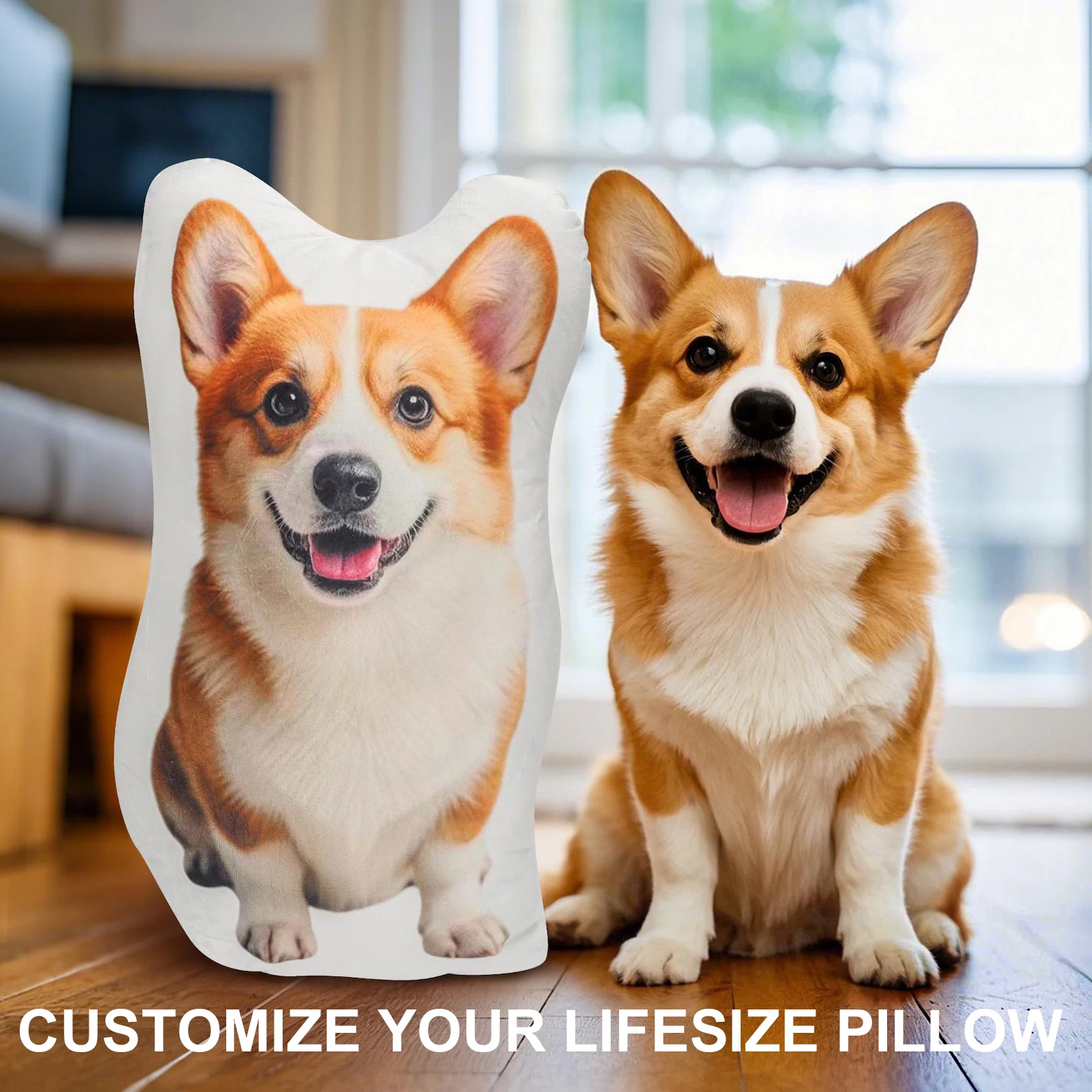 

Персонализированная плюшевая подушка с фото питомца