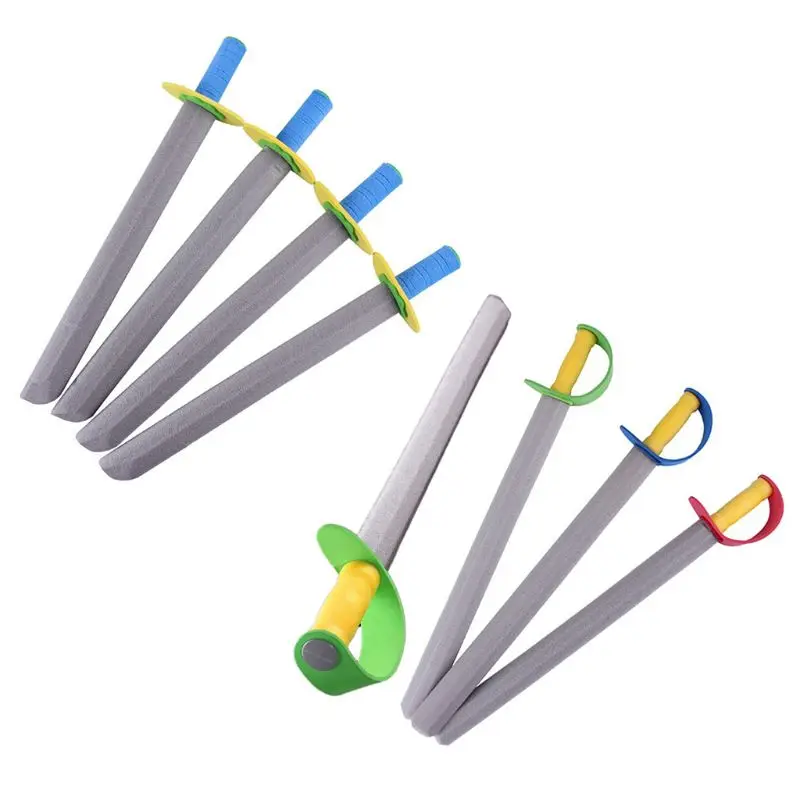 4 Pcs Foam Sword Shield Toy Set for Kids Pretend for Play Fake Sword for Warrior