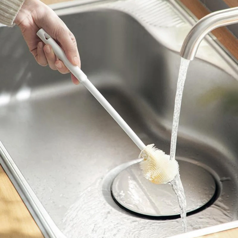 Силиконовая Женская Бутылка Для Воды С Длинной Ручкой Очистки Бутылки Молоком