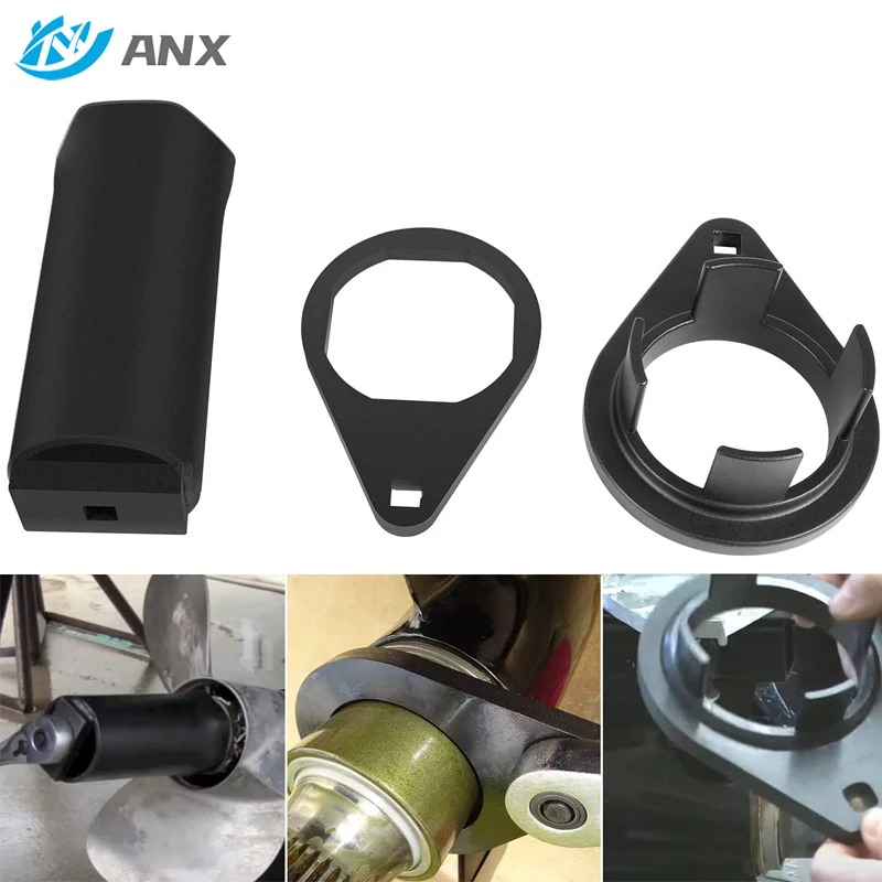 ANX Nut Socket Wrench 91-805457T1 & Bearing Carrier Retainer Nuts Installs 91-8053741 for Mercruiser Bravo III Boat Accessories