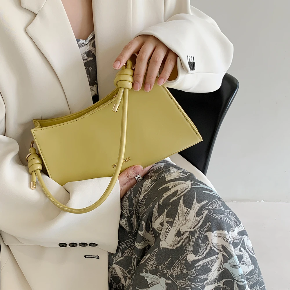 

Niche Crossbody Bag for Women Casual Tote Bag 2022 New Simple Solid Color Underarm Bag for Ladies Fashion Design Shoulder Bag