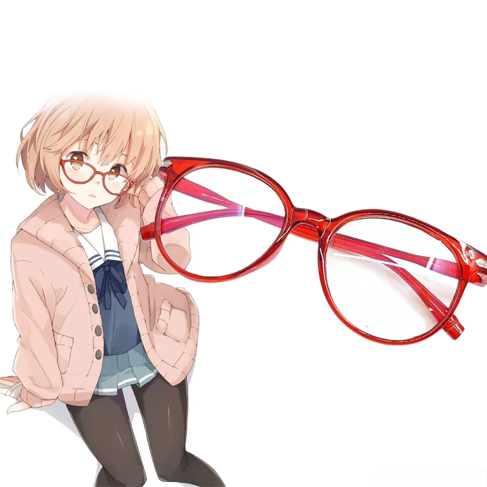 Аниме Beyond The Boundary Kuriyama Mirai Косплей Очки унисекс для взрослых ПК Красная оправа
