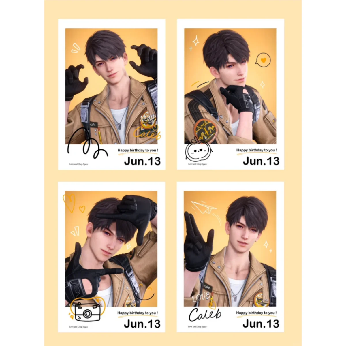 НОВЫЙ аниме Love and Deepspace Caleb Student Коллекционная открытка Открытка Рисунок Фото