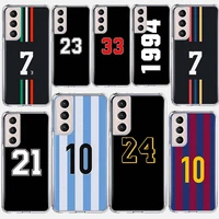 basketball football number case coque for samsung galaxy s21 ultra 5g s20 fe s20 plus s10e s10 lite s8 s9 plus s7 cover funda