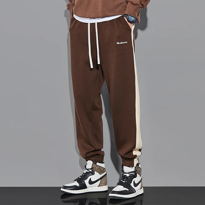 

And Spring Autumn Pantalones Hombre Trousers Stripe Casual Bind Straight Cylinder One's Feet Sports Pants
