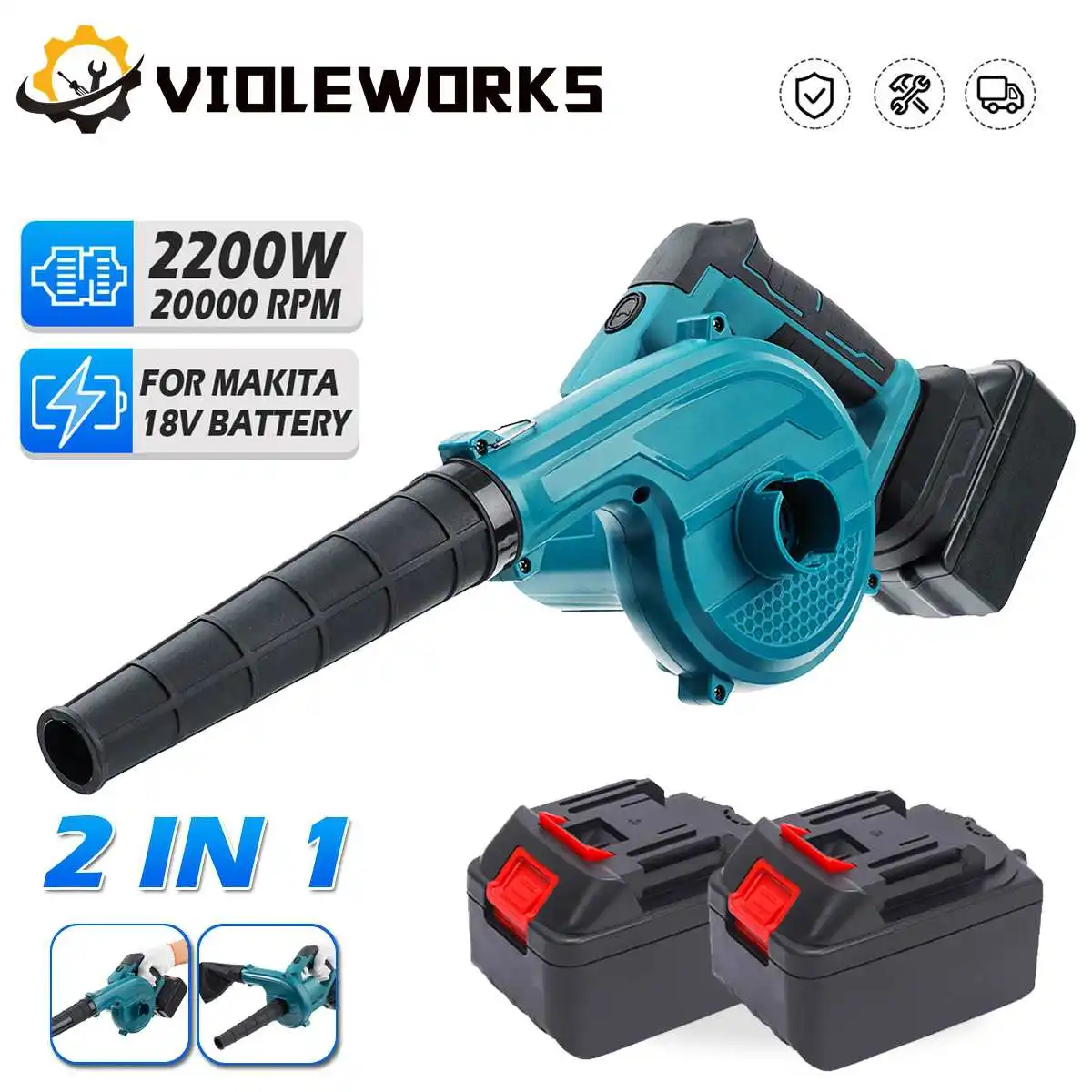 Cordless Handheld Leaf Computer Dust Collector Power Tool For Makita 18v Battery