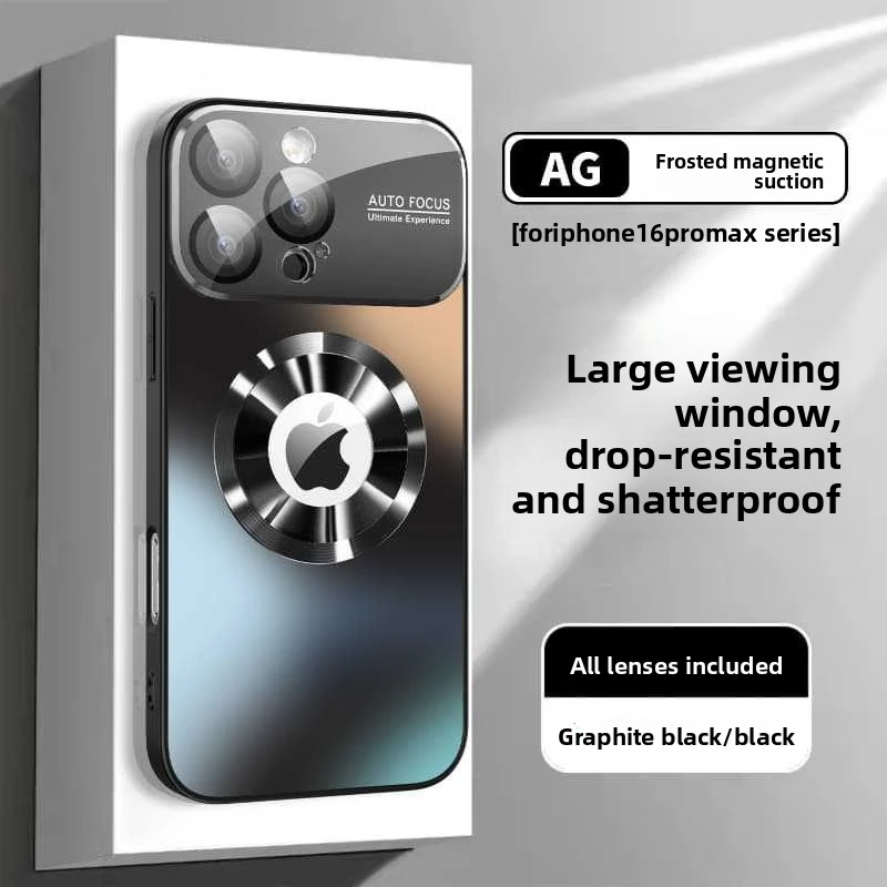Фото Большое окно без этикетки, подходит для магнитного чехла Apple 17ProMax, матовый высококачественный чехол с защитой от падения 17air №5