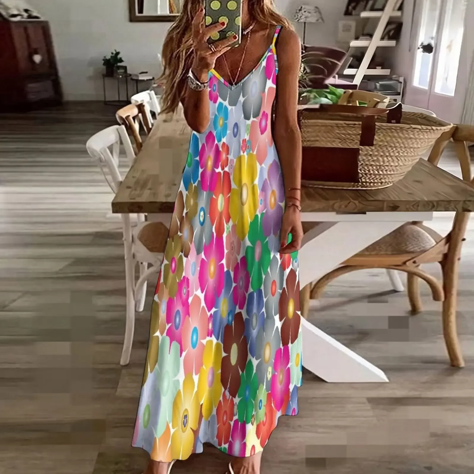 ЦВЕТА # Платье без рукавов 2 от Брюса Эшман Бейкера летние женские костюмы платье